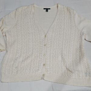 Ralph Lauren Cream Cable Knit Cardigan
